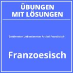 Bestimmter Unbestimmter Artikel Französisch Übungen PDF