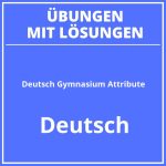 Deutsch 6 Klasse Gymnasium Attribute Übungen PDF