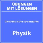 Die Elektrische Stromstärke Arbeitsblatt Lösungen PDF