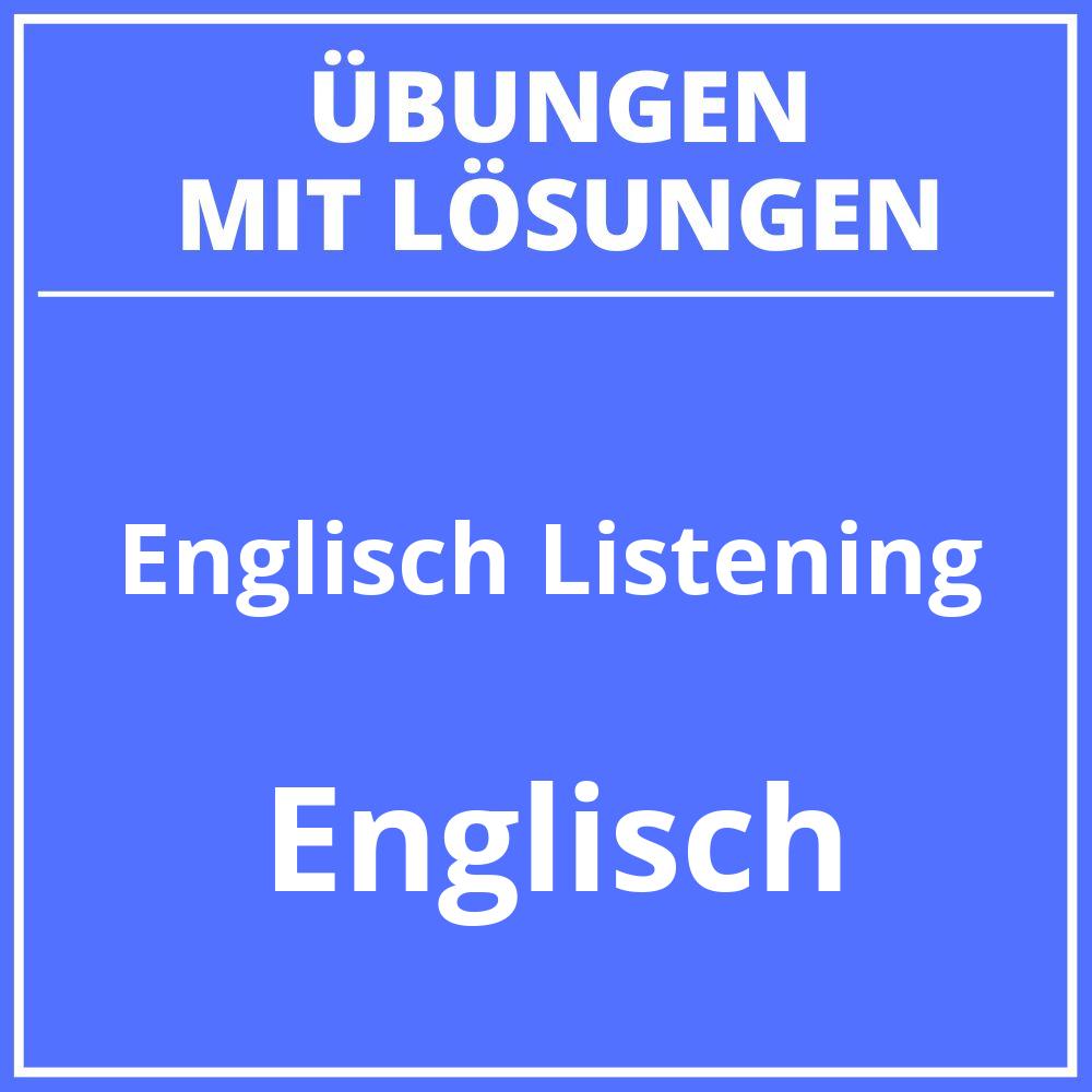 Englisch Listening Übungen 5 Klasse