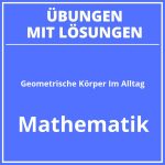 Geometrische Körper Im Alltag Arbeitsblatt PDF