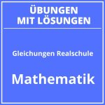 Gleichungen 8 Klasse Realschule PDF