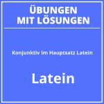 Konjunktiv Im Hauptsatz Latein Übungen PDF