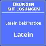 Latein Deklination Übungen Zum Ausdrucken PDF