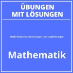 Mathe 5 Klasse Realschule Übungen Gleichungen Und Ungleichungen PDF