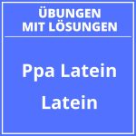 Ppa Latein Übungen Mit Lösung PDF