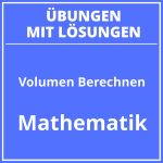 Volumen Berechnen Übungen 6 Klasse PDF