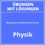 Wirkungen Des Elektrischen Stroms Arbeitsblatt PDF